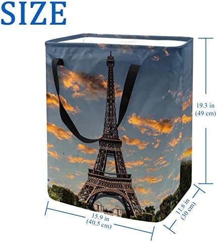DJROW Szennyesben Eiffel-Torony, Párizs, Franciaország, Nagy Összecsukható Kosárban