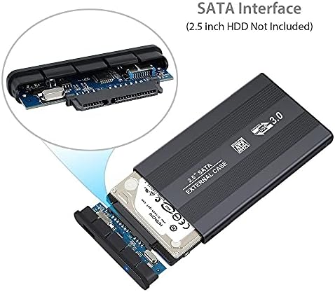 Csatlakozók 2,5 Hüvelykes SATA III-USB 3.0 5Gbps Alumínium Külső HDD Burkolat Merevlemez Esetben SSD Box Támogatja a Plug-Windows
