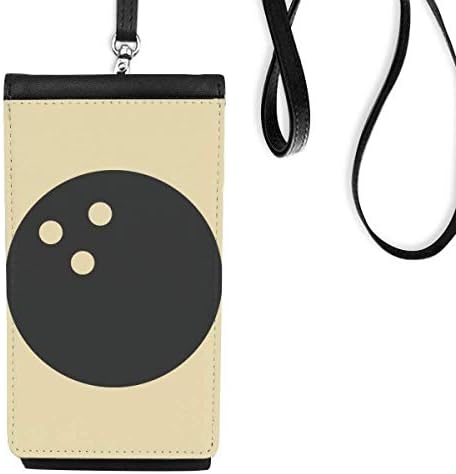 Bowling Sport Egyszerű Geometriai Minta Phone Wallet Pénztárca Lóg Mobil Tok Fekete Zseb
