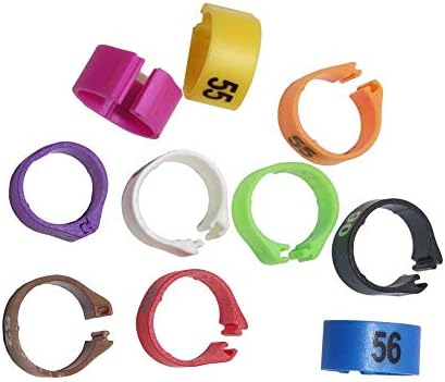 Zboro 100 Db, 12 MM 14 MM Madár Műanyag rögzítő Gyűrűk Galamb Színes Láb Gyűrű No. 1-100 10 Szín-47014