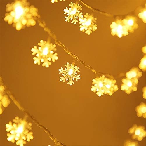 String 3 Tündérország Hópehely Dekoráció Otthon Karácsonyi 20LED Téli Világítás LED Lámpa Karácsonyi Világítás Kültéri Jégcsap