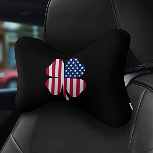 Lóhere Amerikai Zászló 2db Autó Párnák Lélegző Auto Fej Többi Párna Kényelmes Ülés Párna Illik Minden Jármű