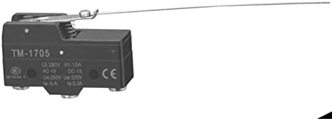 AAGAZA Limit TM-1705 Limit Utazási Micro kapcsolók Hosszú rúddal 15A 380V Fekete Ezüst Ipari Kapcsoló