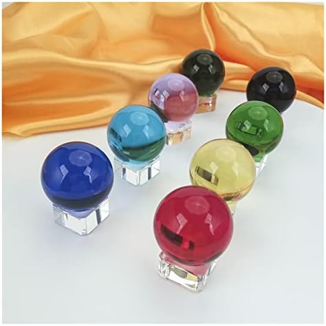 HIKJE Üveg Labdát Fotózás Mix Szín 80mm Quartz Crystal Ball Gömb Feng Shui Dekoráció Otthon Dekoratív (Szín : Fekete, Méret