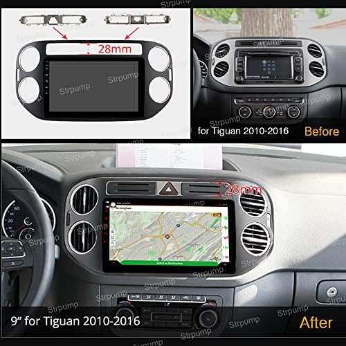 9 3+32GB Android 10 Dash Autó Sztereó Rádió Alkalmas VW Tiguan 2010 11 12 13 14 15 GPS Navigációs fejegység Carplay Android