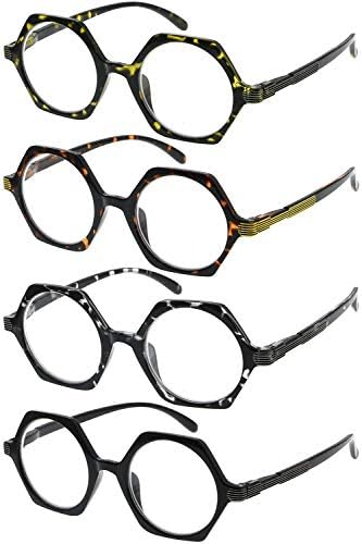 Eyekepper 4 Csomagolás Vintage Design Szemüveget a Nők Olvasás - Retro Olvasó Szemüveg Kis Lencse Olvasók Férfiak +2.50