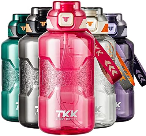 TKK 50oz Sport Üveg Vizet, Fél Liter Víz, Üveg Kancsó, Szalmával Nagy Kapacitású Műanyag vizes Palackot Mosogatógépben mosható