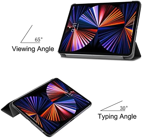 XIAYAN Tabletta Fedezi Kompatibilis iPad pro 12.9 2021 Tabletta Esetben Könnyű Trifold Állni PC Nehéz Vissza Coverwith Trifold