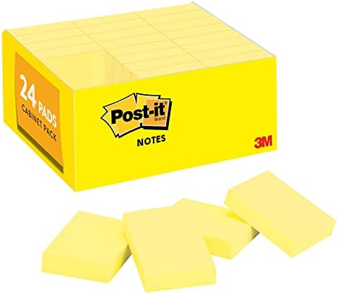 Post-it Mini Megjegyzi, 1,5 x 2 a, 24 Párna, Amerika 1 Kedvenc cetlik, Kanári Sárga, Tiszta Eltávolítás, Újrahasznosítható