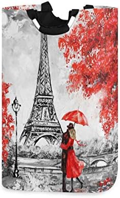 ALAZA Nagy Szennyesben Kosár Európai Franciaország Eiffel-Torony, a csomagot Elegáns, Összecsukható Oxford Szövet, Haza tárolóban
