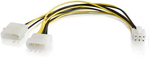C2G/Kábelek, hogy Menjen 35522 Egy 6 Tűs PCI Express Két 4-Pin Molex Adapter Kábel (10 Hüvelyk)