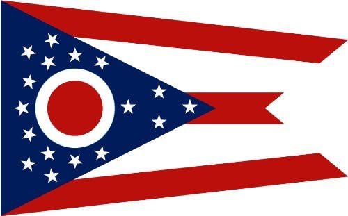 2 Ohio zászló. Nyomtatott vinyl matrica bármilyen sima felületre, mint például a windows lökhárítók laptopok, vagy bármilyen