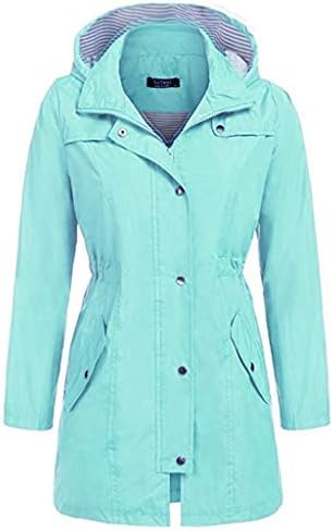 Eső Kabát Női Outdoor Kabát Vízálló, Szélálló Kapucnis Esőkabát Könnyű Pakolható Outwear Kabát
