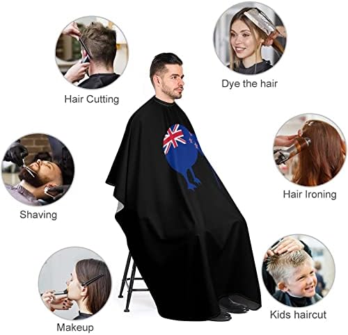 Új-Zéland Zászlaja Kiwi Vízálló Hajvágás Cape Fodrász hajvágó Cape Állítható Bezárása Snap Fodrász Színezés Perming Köpeny