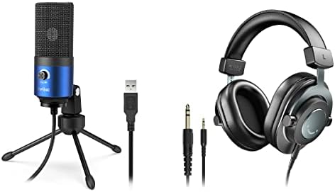 FIFINE Külső Mikrofon Laptop, Vezetékes Fejhallgató, Számítógép, Mikrofon, USB Kondenzátor Mikrofon,fülhallgatók Otthoni