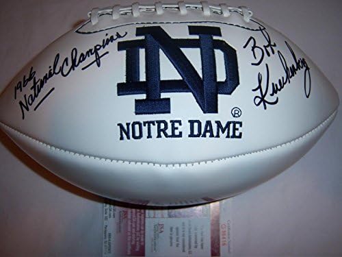 Bob Kuechenberg a Notre Dame,a delfinek Szövetség/coa Aláírt Labdarúgó - Dedikált Egyetemi Futball-labda