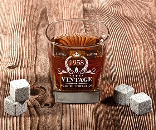 Triwol 65 Születésnapi Ajándékok Férfiaknak, Vintage 1958 Whiskys Üveg Kövek Vicces 65 Szülinapi Ajándék Apa, Férj, Testvér,