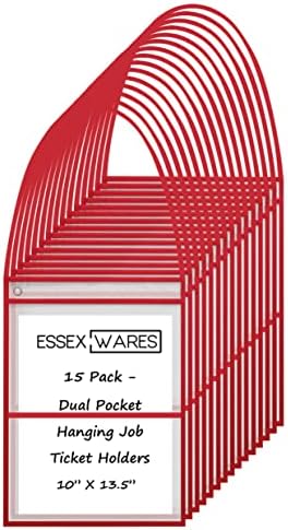 15 Pack Kettős Lógni/Shop Jegy tulajdonosa (Fekete) - által Essex Pékáru - Használata Az Üzleti vagy egy Osztályteremben.