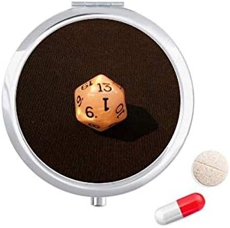 Fehér Szerencsejáték Kocka Fotó Tabletta Esetben Zsebében Gyógyszer Tároló Doboz, Tartály Adagoló