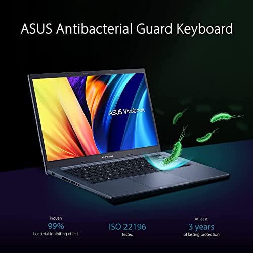 ASUS 2023 Legújabb VivoBook 14 Slim Laptop, 14 FHD Kijelző, Intel Core i3-1215U, Intel UHD Grafika, 4GB DDR4 RAM, 128GB SSD,