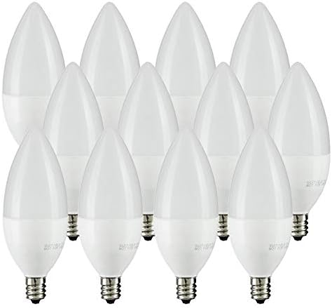 [12-Pack] PROCURU E12 Gyertyatartót LED Izzók, 2700K Puha, Fehér, 4 Watt (40W Egyenértékű), Nem Szabályozható, 280 Lumen,