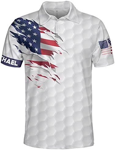Személyre szabott Vicces Egyéni Név Őrült Amerikai Zászló Golf Polo Shirt Hinta Esküszöm, Ital Ismételje meg a Golf Ajándékok