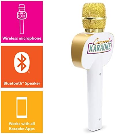 Telekocsi A Karaoke Mikrofon 1.0, Vezeték nélküli Bluetooth-Karaoke Mikrofon Rendszer, Fehér CPK545 által Éneklő Gép, Arany-Fehér