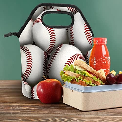 GUEROTKR Ebéd Bag Nők,uzsonnás Doboz, Férfi,Női uzsonnás Doboz,zökkenőmentes baseball művészeti minta