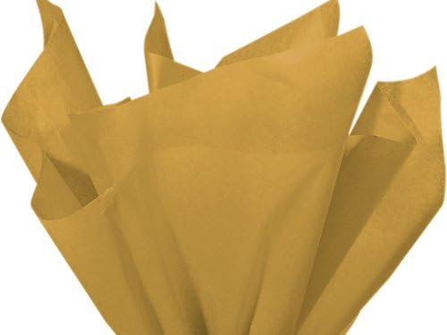 Prémium Minőségű Ajándék Wrap Papír 100 Lap Tömeges Ajándék Wrap Szövet, Papír, 15 X 20 Arany