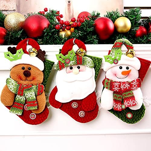 Karácsonyi Dekorációs Kellékek Karácsonyi Zokni Karácsony Harang Medál Hóember Öreg Zokni Candy Táska, Ünnepi Dekoráció,