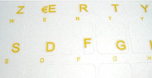 Online-Üdv Belga - francia Billentyűzet Matrica Átlátszó Sárga Levelek Bármilyen Laptop, Számítógép PC Asztali Notebook