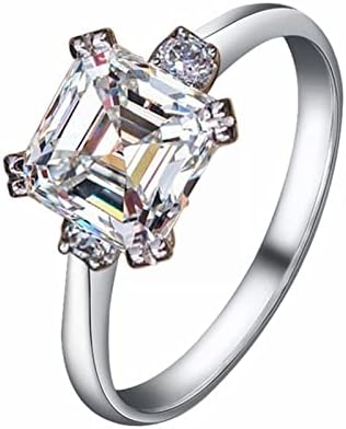 2023 Női Klasszikus Gyémánt Gyűrű Cirkon Eljegyzési Gyűrűt Gyanta Gyűrűk Mérete 8 (Ezüst, 7)