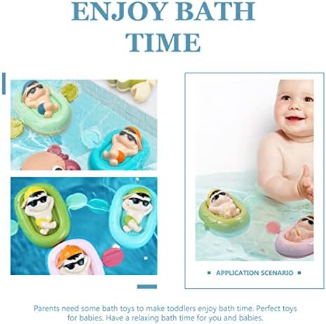 SAFIGLE 2db Gyerekek Úszó Játékszer Hajó Kisgyermek Zuhanyzós Fürdő Szülinapi Óramű Idő Játékok Gyermek Víz Ajándékok Állatok
