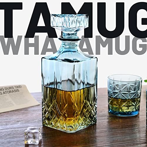 WhatAmug Whiskys Üveget, 33.8 oz Italos Üveget a Légmentes Dugó, északi-Sarki Kék Finom Palack Whiskyt, a Tequilát, valamint