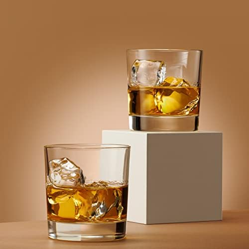 Godinger Régi Whiskys Poharat, olasz Készült Poharakat, Üveg Poharak, Whiskey Ajándékok - Készlet 4