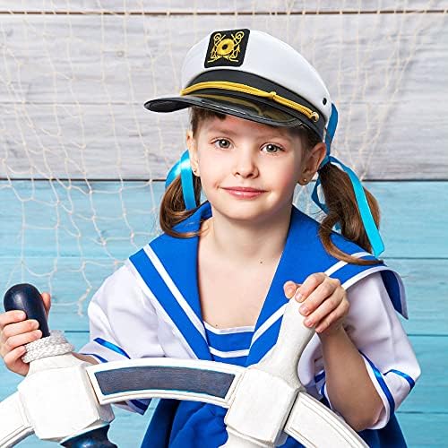 SGBETTER 20 Csomag Kapitány Sapka, Állítható, Fehér Matróz Haditengerészet Yacht Kalapok Halloween Cruise Line Kapitány Téma
