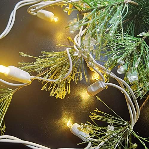 Karácsonyi Fények 50 LED 17FT Kereskedelmi Mini LED String Fények, 120V UL, Fehér Vezeték Karácsonyi Fények Beltéri & Kültéri