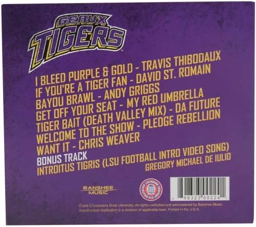 Geaux tigrisek - NCAA LSU Tigers Geaux Tigris: Hivatalos Zene Az LSU Tigers (1 CD)
