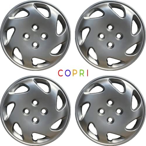 Copri Készlet 4 Kerék Fedezze 14 Coll Ezüst Dísztárcsa Bolt-On Illik Fiat