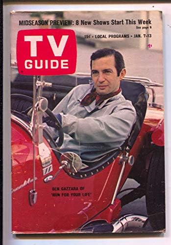A TV Guide 1/7/1967-Fuss Az életedért-Ben Gazzara borító-Illinois-Nincs címke-újságos copy-VF