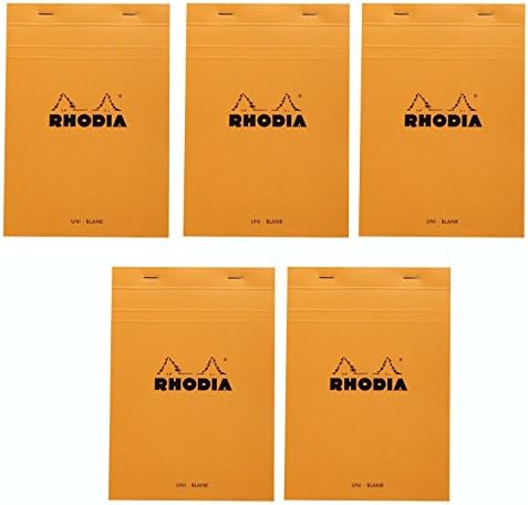 Rhodia Classic Narancssárga Jegyzettömb Üres - 6. x 8-1/4 a Csomag 5