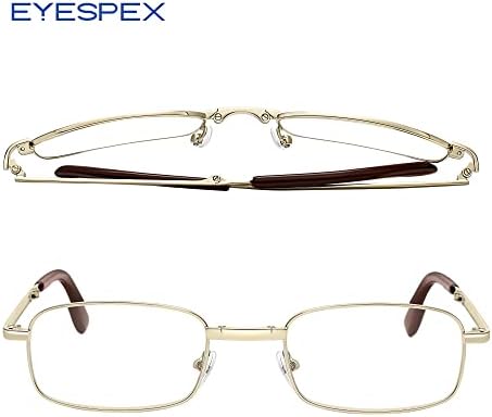 EYESPEX 2 Csomag Összehajtható Olvasó Szemüveg, Kompakt, Összecsukható Olvasók, A Férfiak, Nők, Összecsukható Full Frame