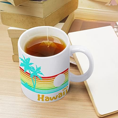 80-as évek Retro Klasszikus Hawaii Nyomtatás Bögre Kávét Dobon Kerámia teáscsésze Vicces Ajándék Irodában, Otthon a Nők,